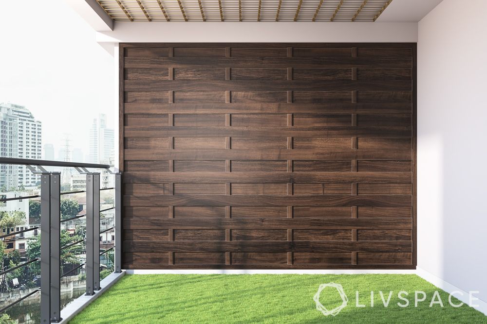 balcony decoration-wooden panelling