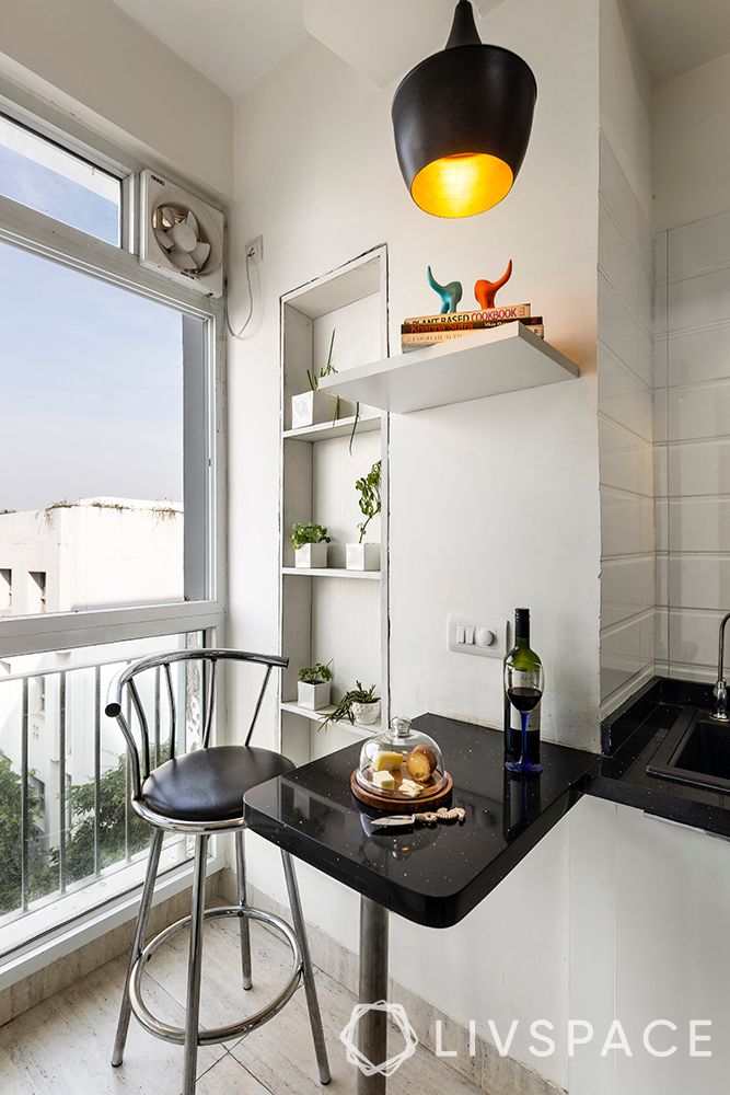 black and white kitchen-breakfast counter-bar chair