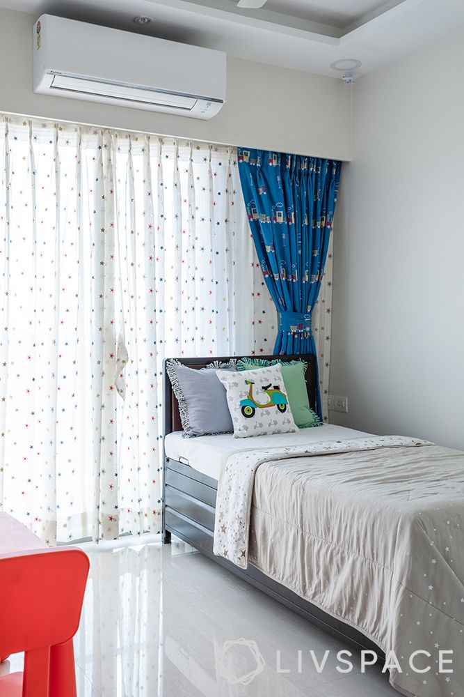 kids room curtains-blue curtains
