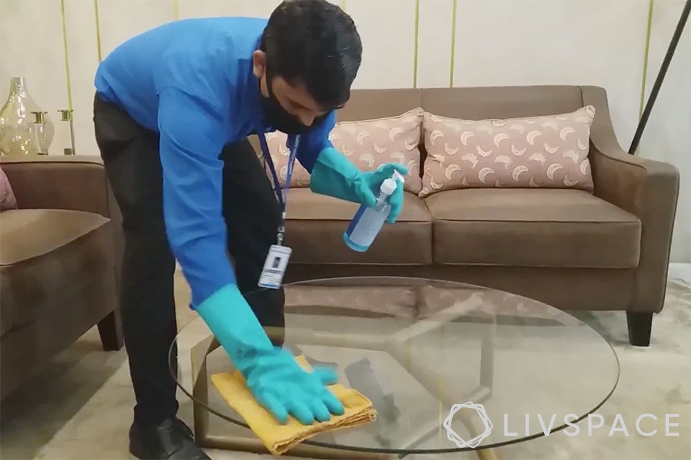 Livspace safe interiors-deep cleaning