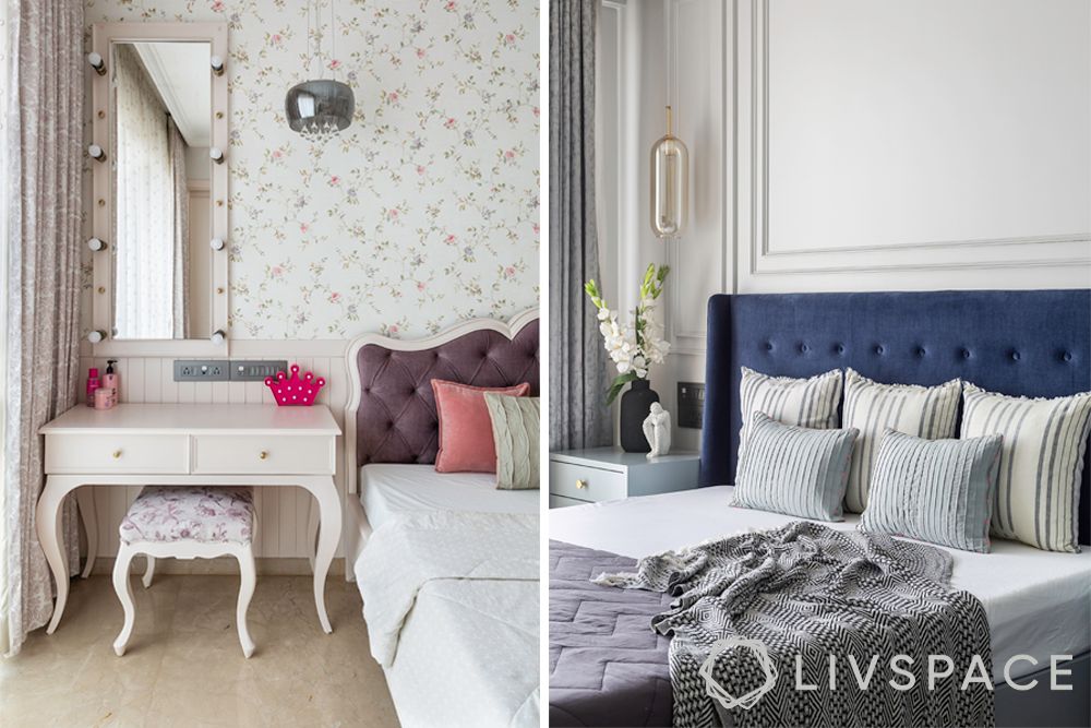 duplex-interior-design-white-wall-floral-wallpaper
