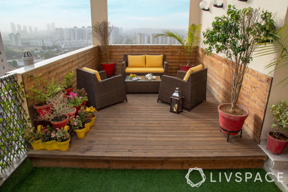 wooden terrace-rattan furniture