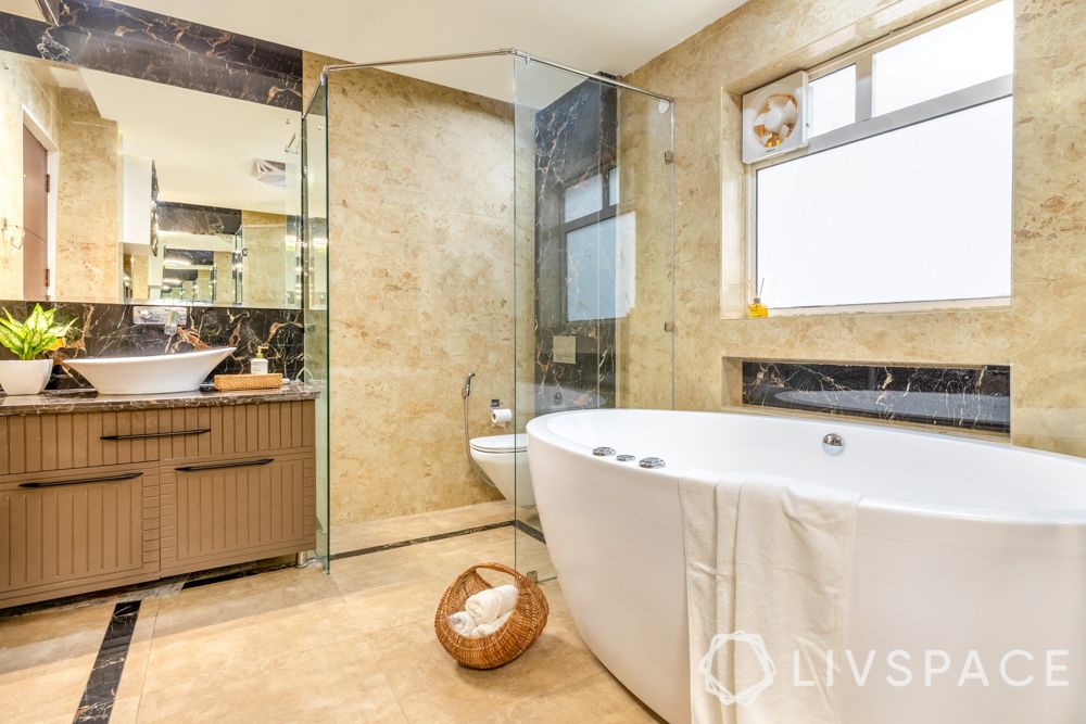 villa interior designer-bathtub designs-bathroom flooring
