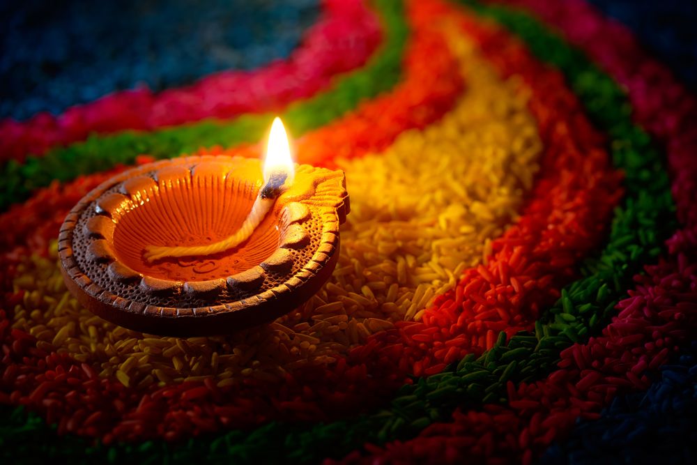 diya with light