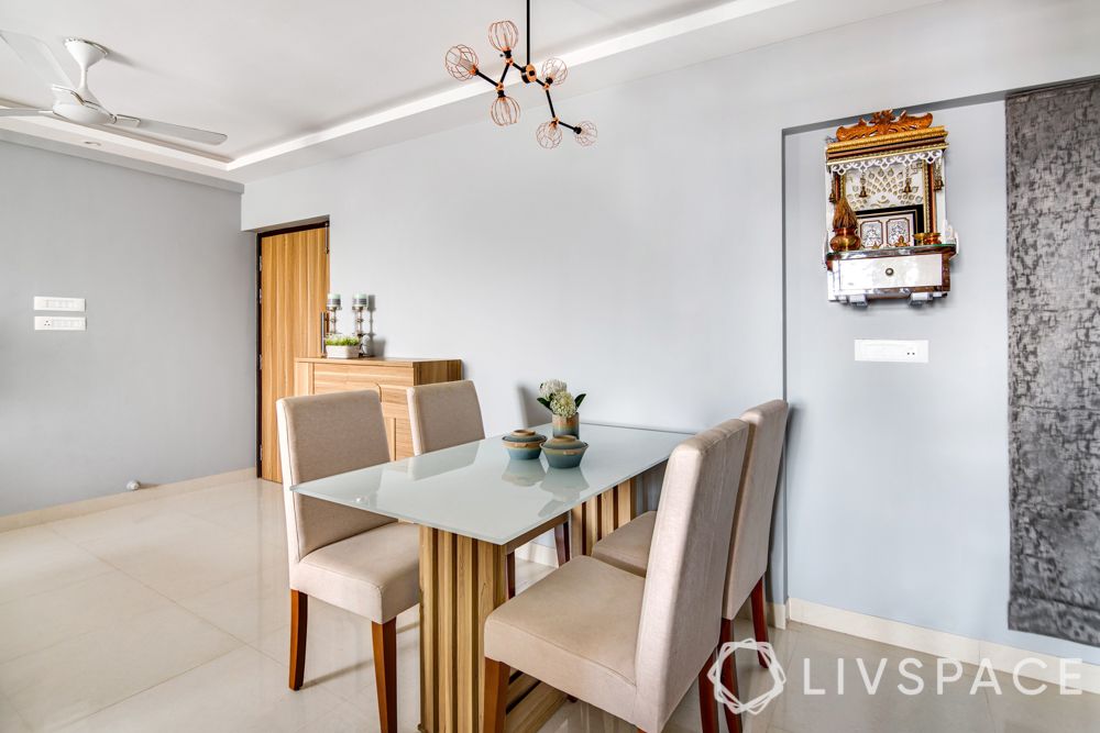 2 bhk flat interiors-dining room