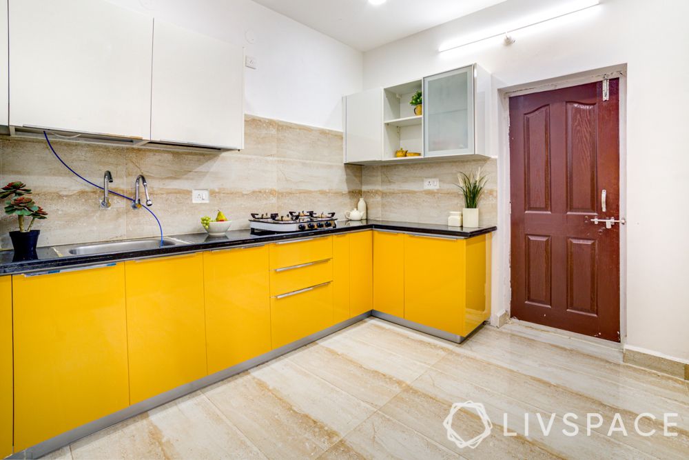 budget interior design-yellow kitchen
