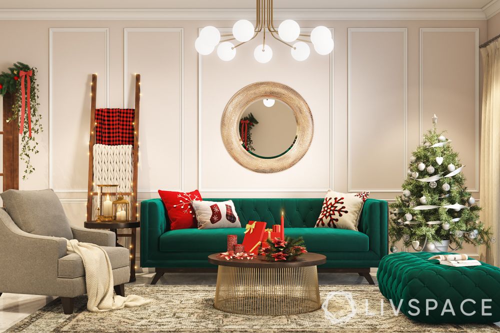 christmas décor-living room-traditional