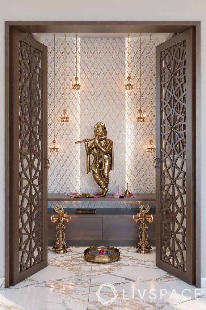 pooja room door designs-jaali designs-wooden jaali door