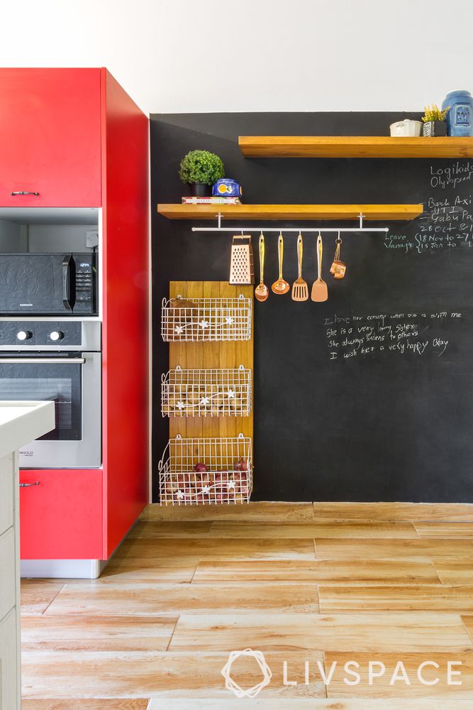 kitchen designs in india-blackboard in kitchen-tall unit
