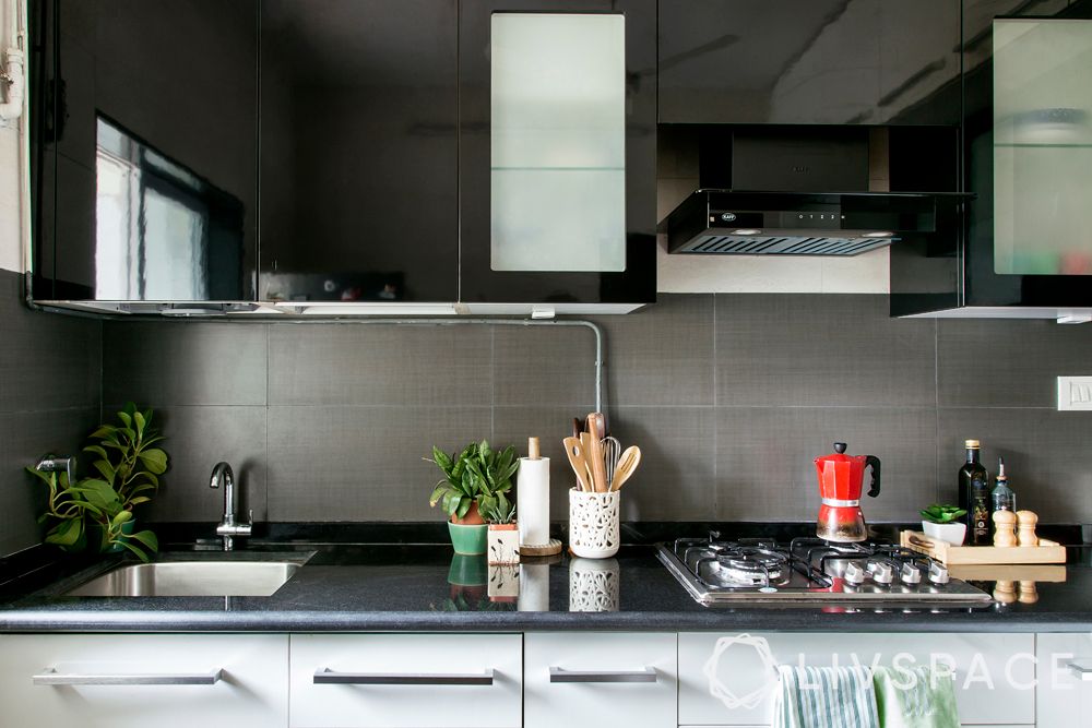 kitchen designs-black granite countertop 
