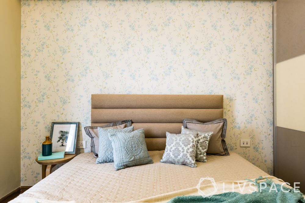 Scandinavian interiors-fabric headboard-cushions