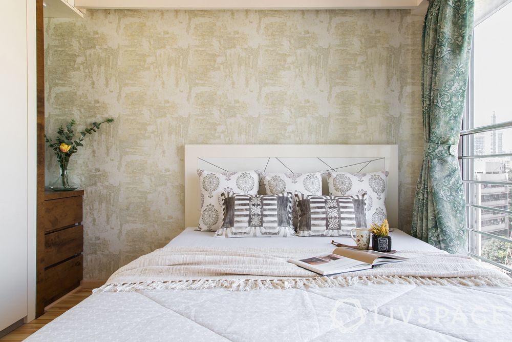 Protea Wallpaper in Neutral and Spa Blue by Thibaut  Jane Clayton