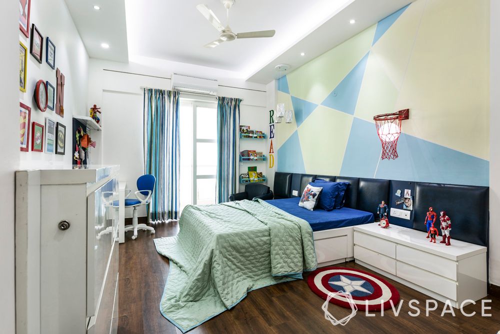 design kids room-wallpaper designs-surperhero theme room