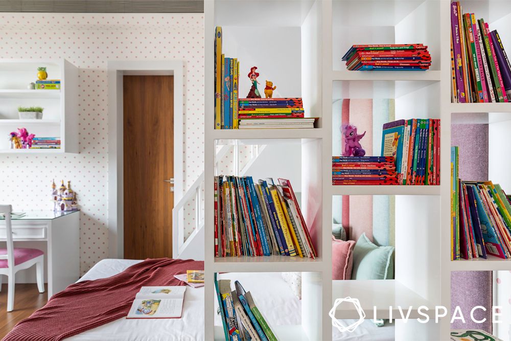  kids room-bookshelf design