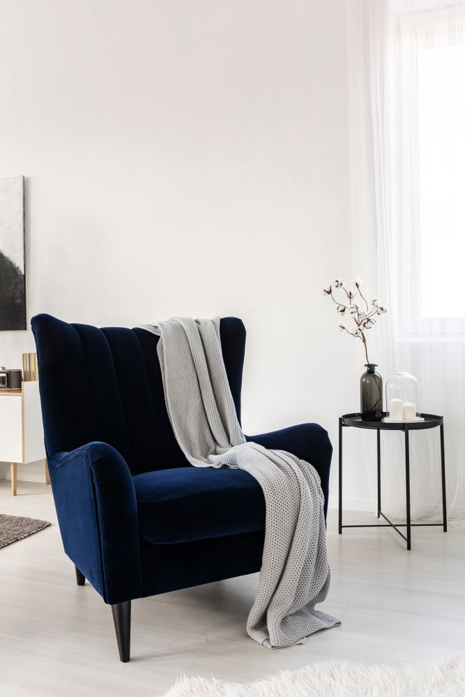 armchair design-blue armchair