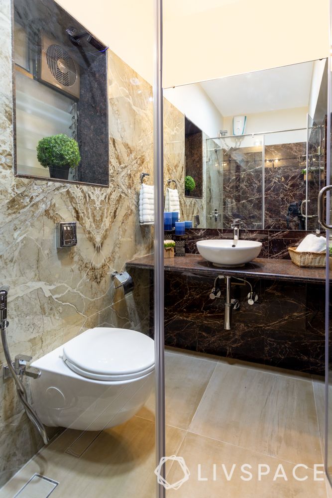 best home designers-bathroom-mirror-granite counter