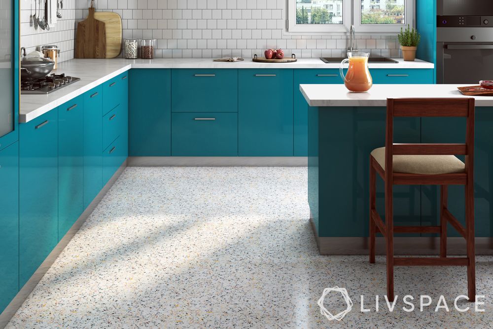 small kitchen design-flooring-tiles