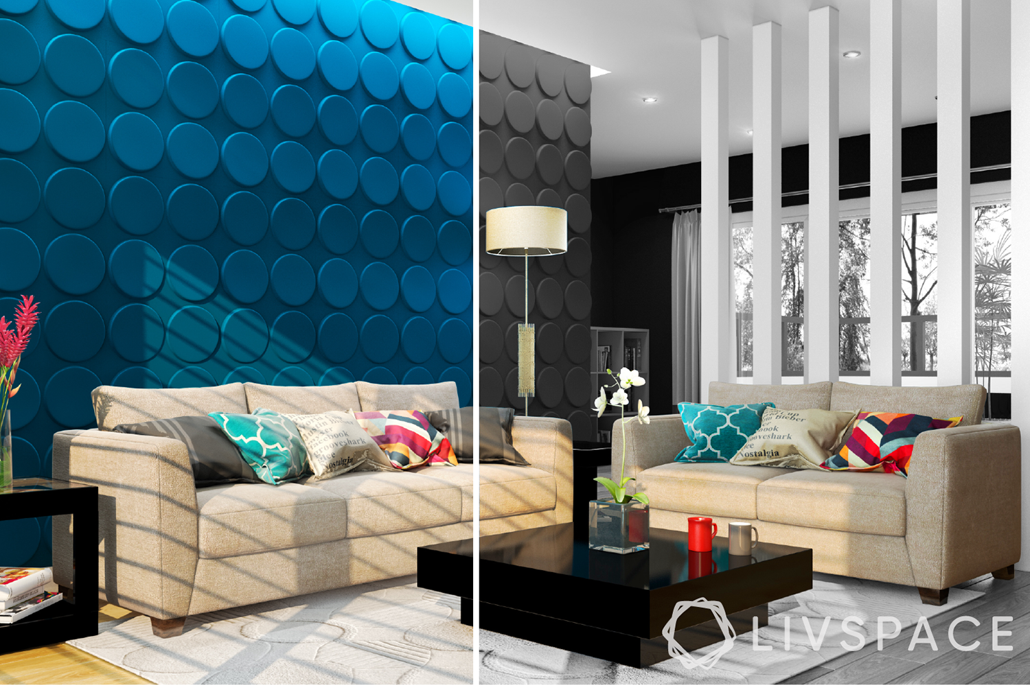 living room-blue wall