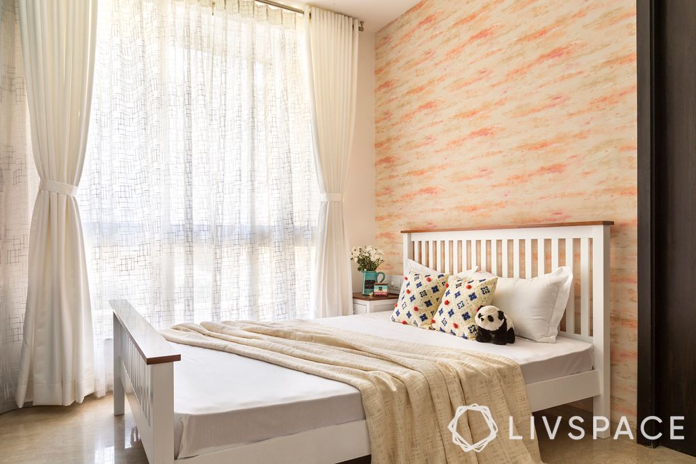 girls bedroom ideas-subtle bedroom-wall design