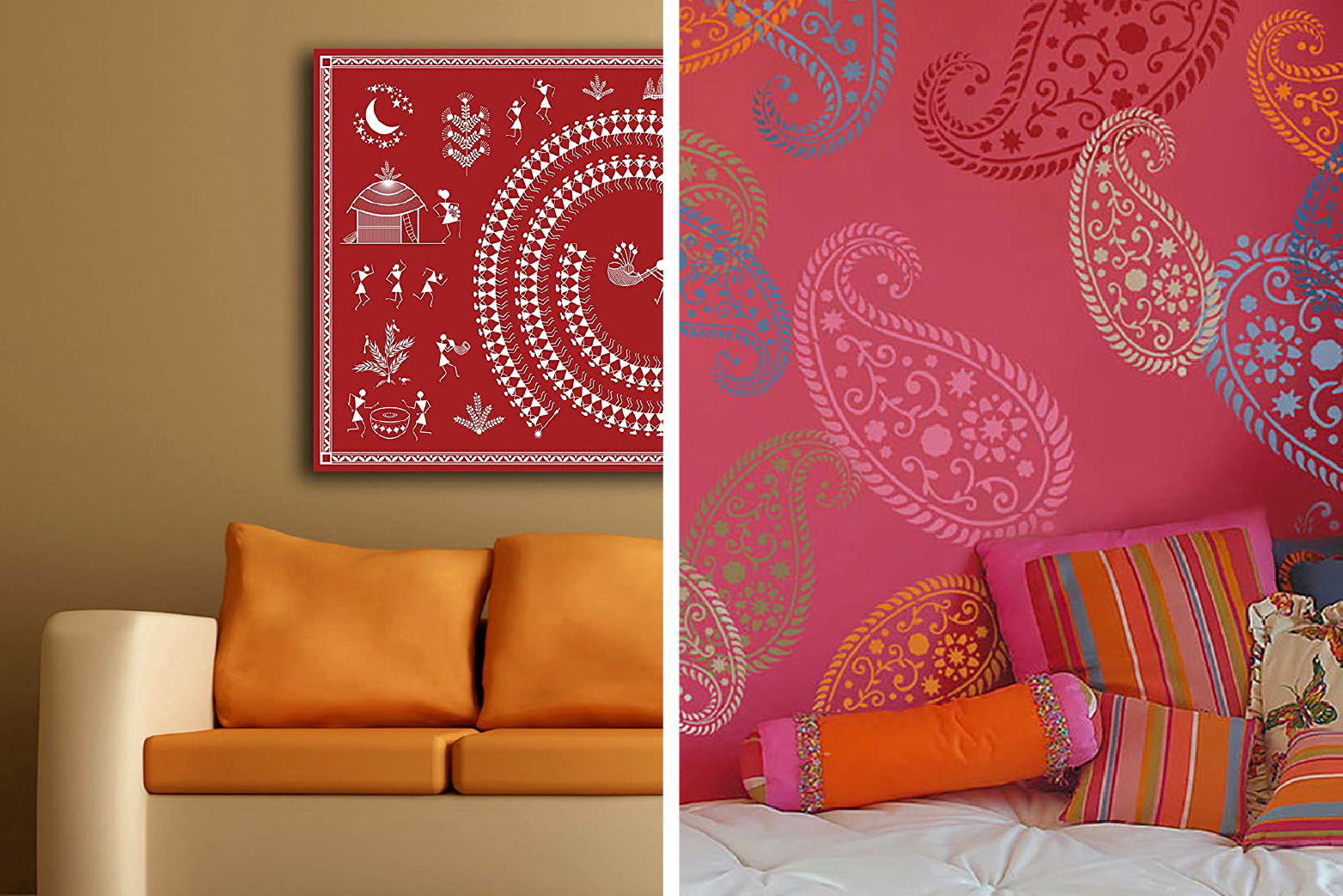 Add That Desi Swag To Your Interiors Pocket Friendly Home Decor Ideas - Wall Painting Designs Pictures For Living Room In India
