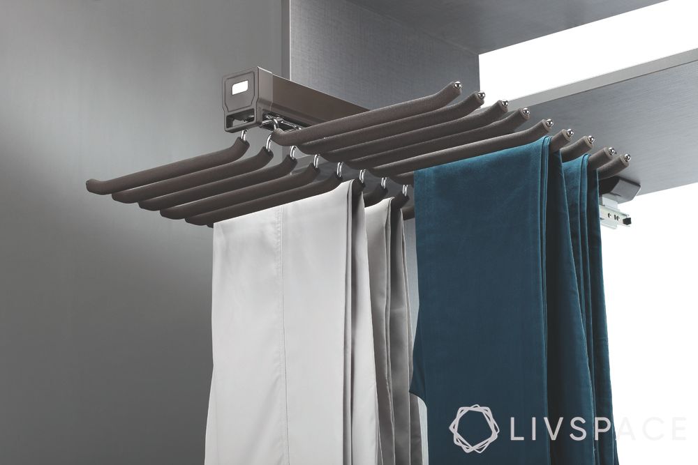 wardrobe-pull out hanger rack