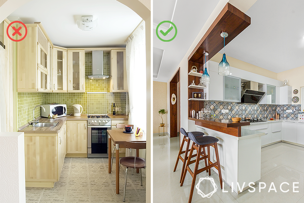 kitchen modular design mistake-open layout