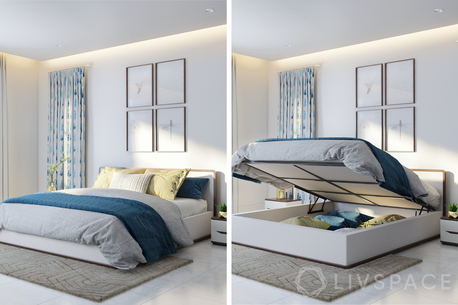 bedroom design in India-hydraulic beds