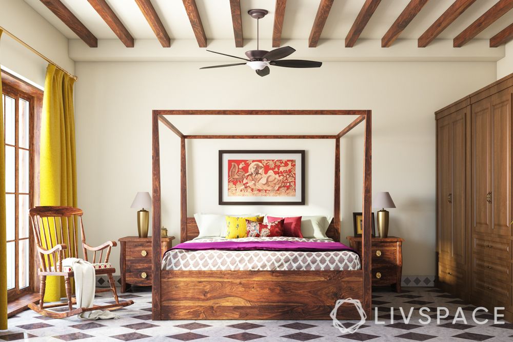 bedroom design in India-Chettinad style