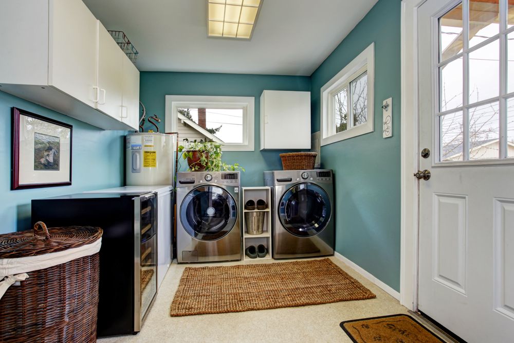 utility room space-bright colours