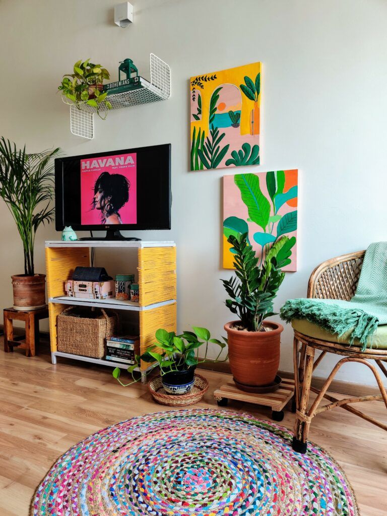 diy home decor crafts-colourful canvas