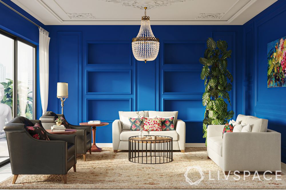 rajkummar rao-blue wall-white sofa