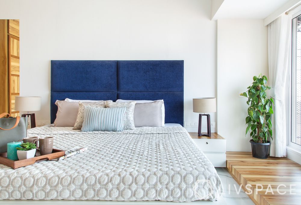 blue headboard-hidden storage