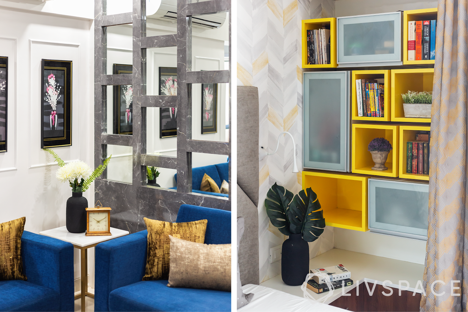 livspace pune-partition designs-shelf designs