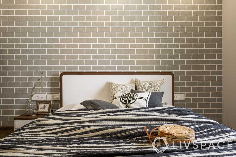 interior wall design-accent wall-Industrial wall-bedroom-textured wall
