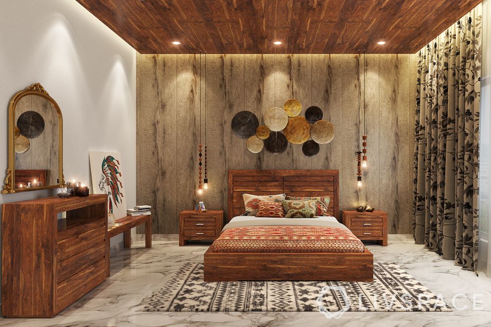 interior wall design-accent wall-textured wall-rustic wall-bedroom-wall decor