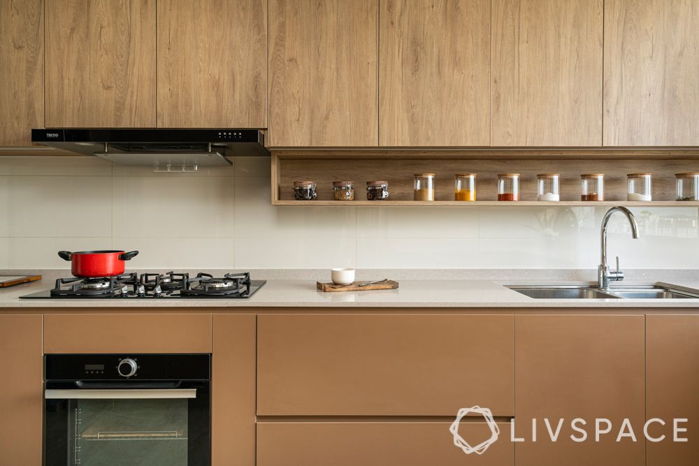 kitchen shelves-brown-kitchen-spice rack 