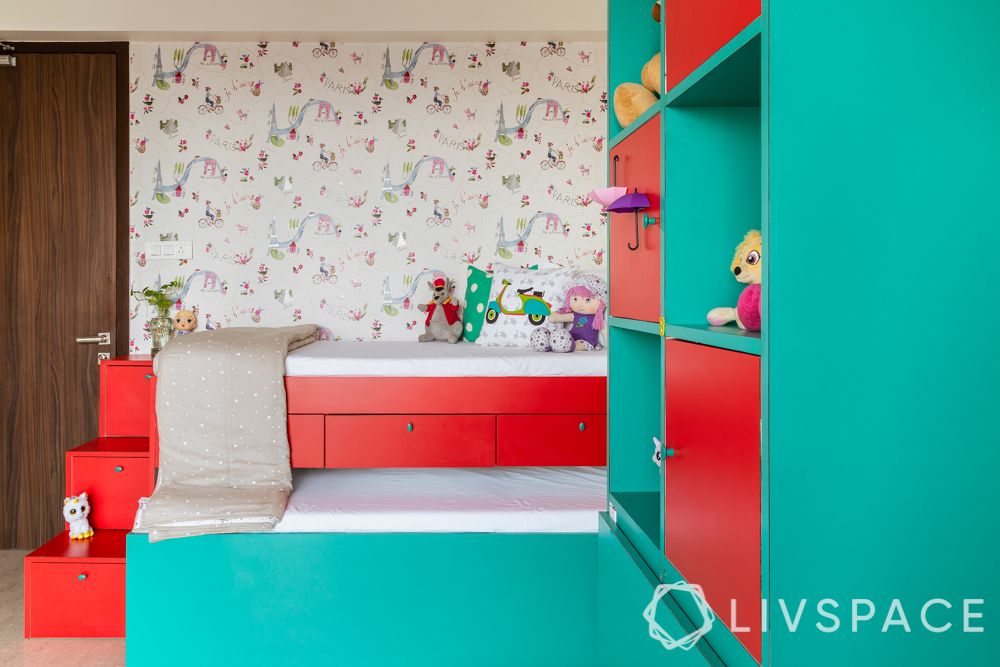 little girl bedroom ideas-bed with storage