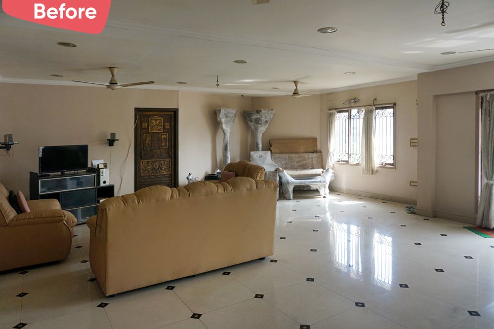 old house renovation-before image-living room-Chennai home