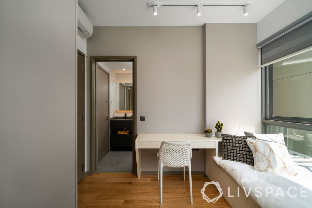 living-room-ideas-compact-study-room-white-desk-wooden-flooring