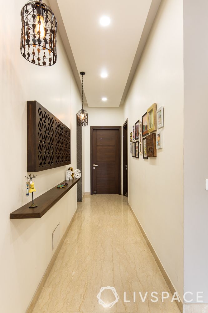 living-room-ideas-compact-foyer-wooden-wall-shelf-lighting-white-wall