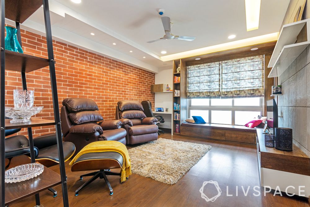 living-room-ideas-light-window-seat-wooden-flooring-brick-wall-brown-recliners