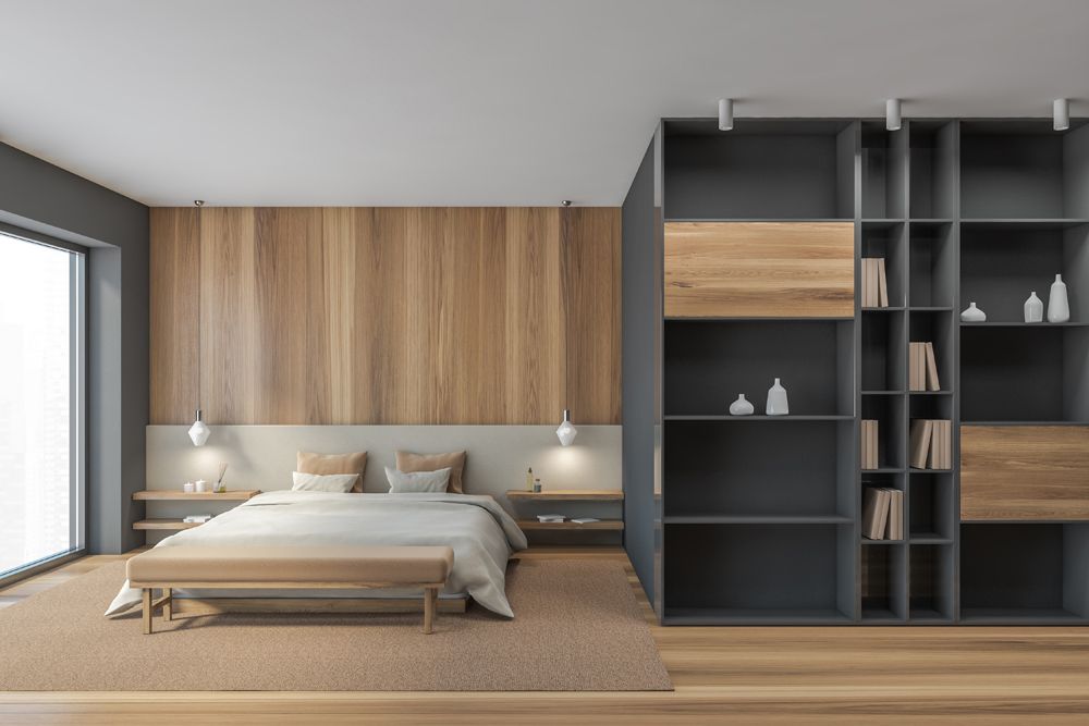 small house design-wardrobe-bed