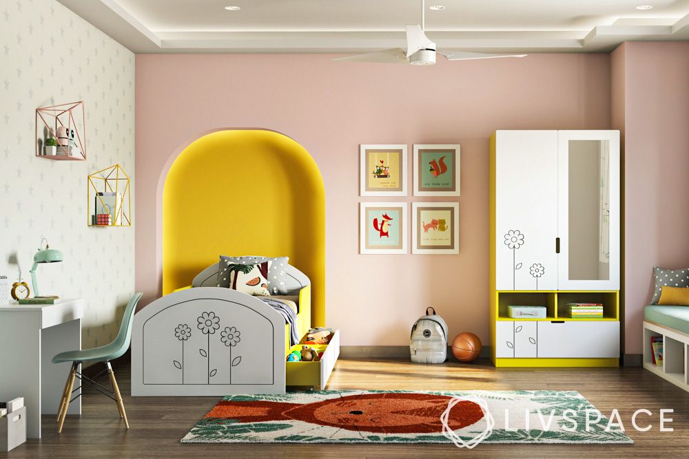 wall-arch-design-for-bedroom-in-yellow