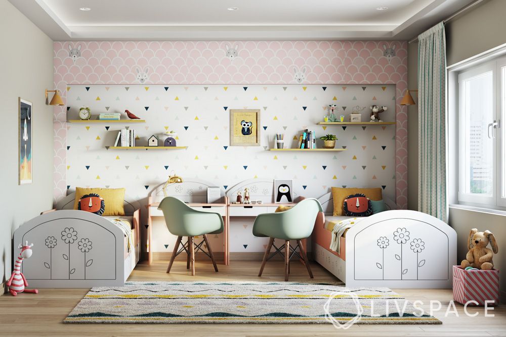 pink-and-white-twin-sharing-kids-room-design