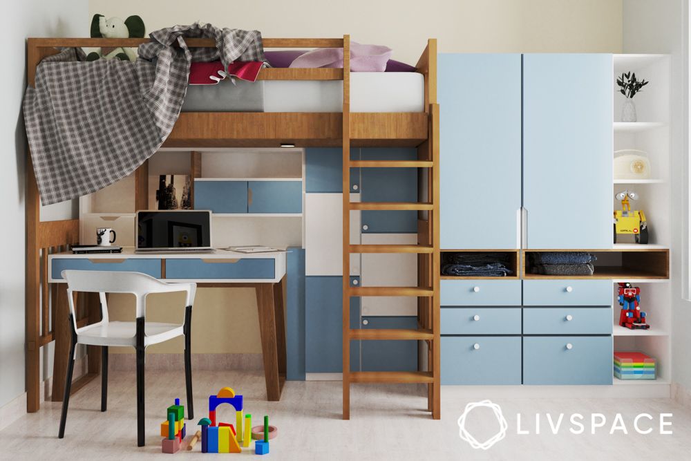 kids-room-design-with-study-table-and-wardrobes