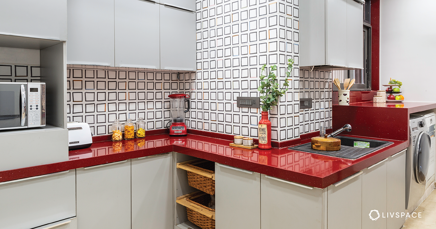 15 Splendid Countertop Designs To, Red Tile Kitchen Countertops