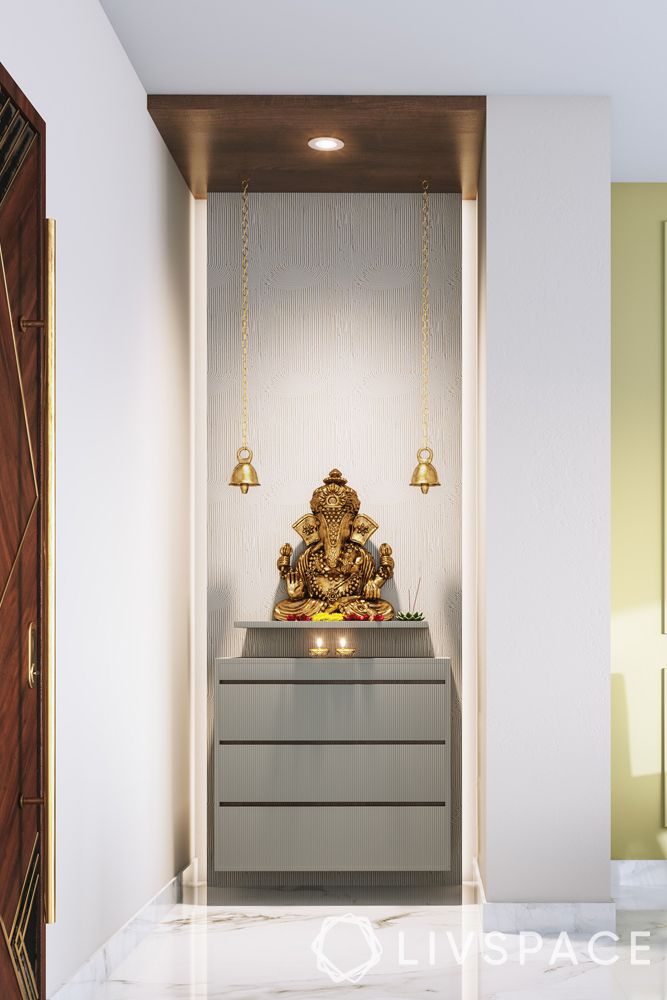 mandir designs for small flats-ganesha-chest of drawers