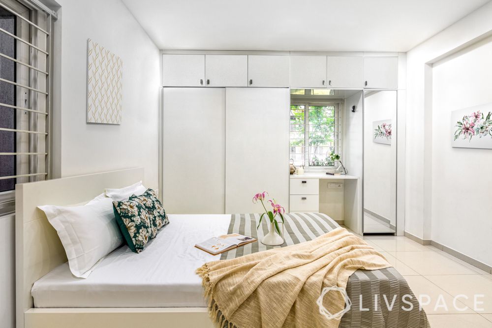 small-bedroom-cupboard-designs-white-wardrobe-study-unit