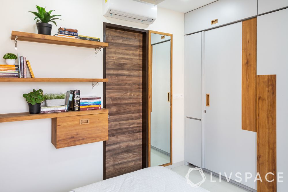 small-bedroom-cupboard-designs-wood-white-wardrobe-sliding-door