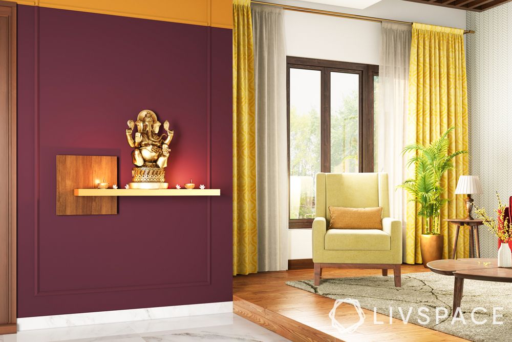 pooja-room-designs-wall-mounted-unit-accent-wall